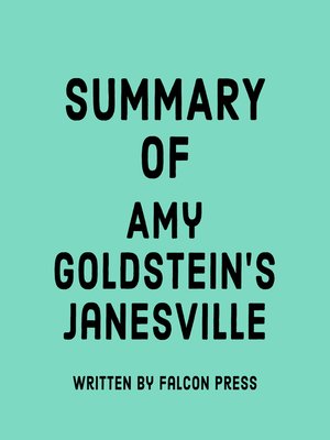 cover image of Summary of Amy Goldstein's Janesville